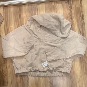 FP Movement by Free People Beige Hooded Raincoat